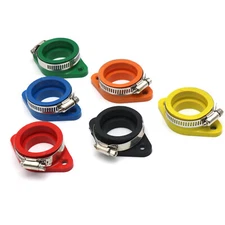 2Pcs Carburetor 33mm Manifold Boot Rubber Adapter Interface Carb for Dirt Bike