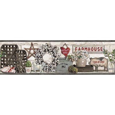 Farmhouse Shelf Border - Black |Spray with Water and Hang | Ultra Easy
