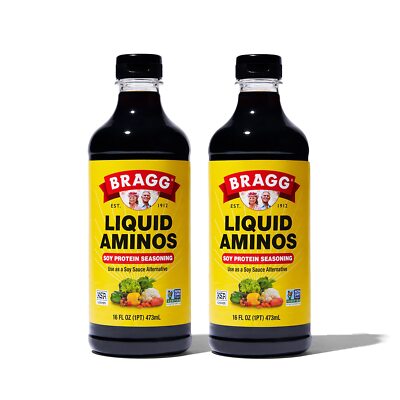 Bragg Liquid Aminos Soy Sauce Alternative Pack of 2 Gluten Free Low Sodium