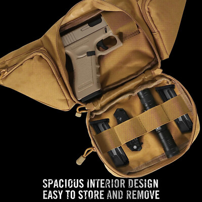 Concealed Carry Fanny Pack Holster Tactical Pistol Waist Pack Bag Gun Holster