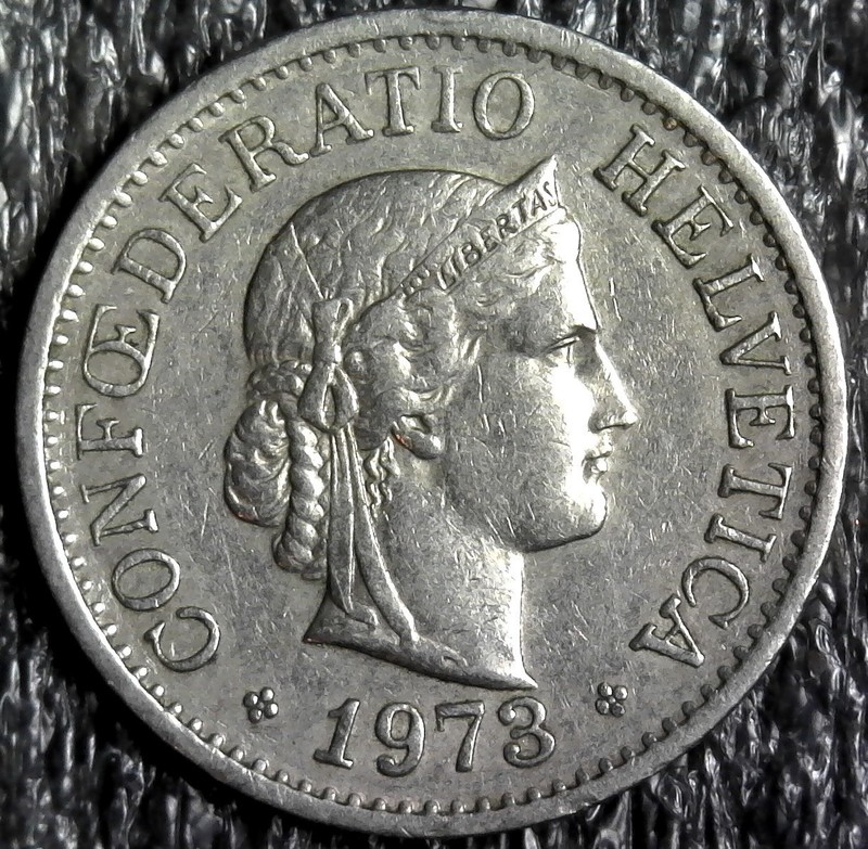 1973 Swiss 10 Rappen Foreign World Coin KM#27 (z1275)