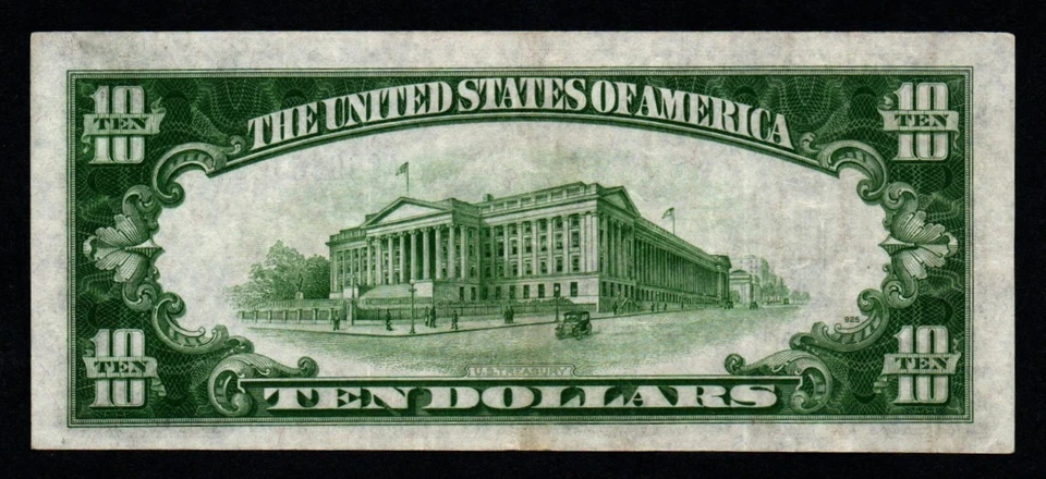1934A $10 CRISP XF+/AU WWII NORTH AFRICA EMERGENCY ISSUE Silver Certificate! - Image 2 of 2