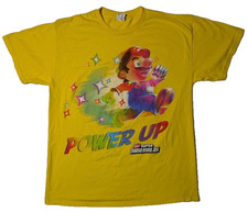 Super Mario Bros Wii Promo Shirt Power Up Yellow Size Medium