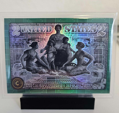 2025 Cardsmiths Currency Series 5 - #44 1896 $2 Educational Note - EMERALD 08/99