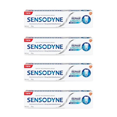 Sensodyne Repair & Protect Toothpaste | 70g (2.46 Ounce) | Pack of 4