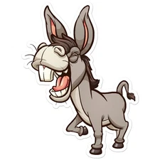 Laughing Donkey - Vinyl Decal Sticker - Car Window Laptop - ebn11785