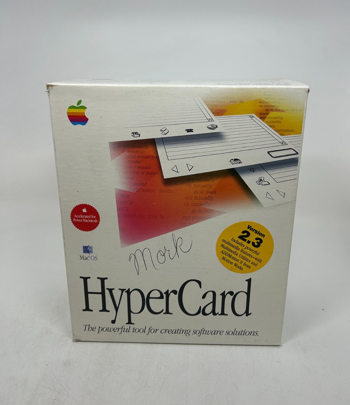 Vintage Apple Mac OS Hyper Card In Original Box - (H) #38T