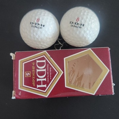 Vintage Dunlop DDH 8 Golf Balls - Pack of 2 - Made in Japan - RARE