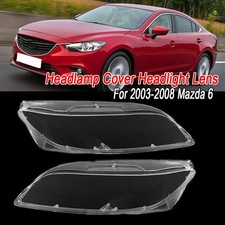 2x Clear Lens Cover Headlamp Headlight Front Left Right For 2003-2008 Mazda 6