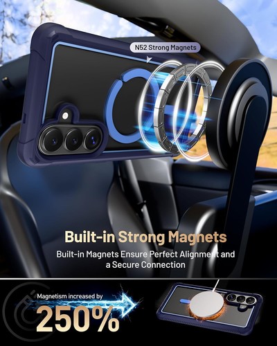 For Galaxy S26 Plus Case Poetic MagSafe Compatible Tempered Glass Cover Blue - Bild 7 von 9