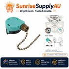 Zing Ear Ceiling Fan Switch ZE-268S6 Chain Pull 3 Speeds 4 Wires Current Swit...