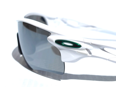 NEW Oakley RADARLOCK Shiny White POLARIZED Galaxy Silver Sunglass