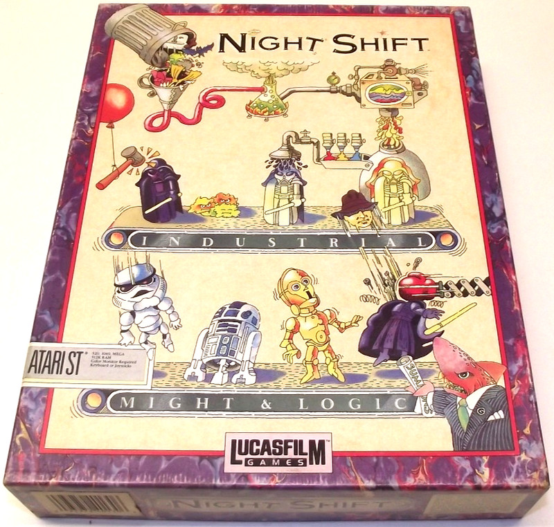 Night Shift: Industrial Might and Logic (Atari ST) COMPLETE IN BOX Lucasfilm