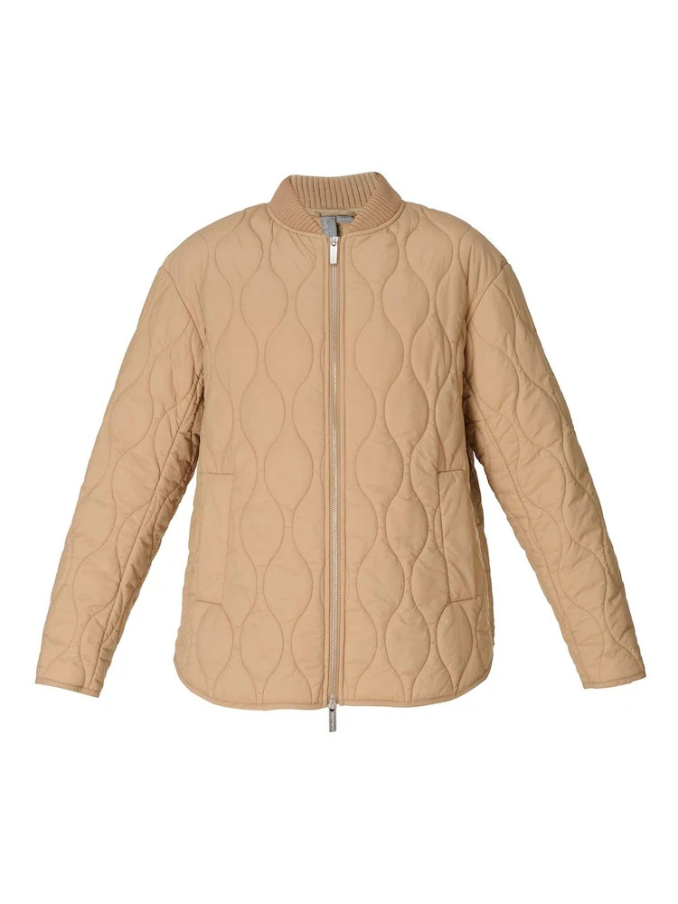 Sweaty Betty XL Women's On The Move Quilted Jacket Golden Beige SB10379