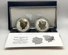 2024 S Reverse Proof $1 Morgan and Peace Silver Dollar 2pc Set OGP & COA