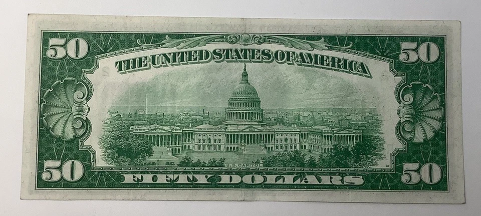 $50 Federal Reserve FR. 2100-B  Series 1928A  New York Bank  Note - Image 2 of 2