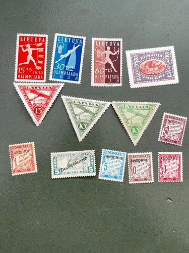 Europe inc. North Ingermanland SG13 (£15), Lithuania 1938 olympics (£62) etc.