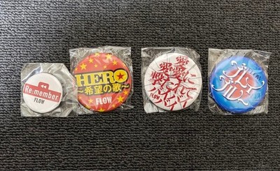 FLOW Anime Shibari Can Badge Set Collectible 4 pcs Used
