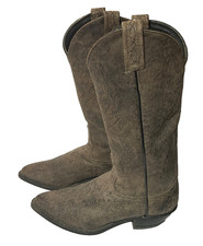 Vintage Tony Lama 1145 L Brown Leather Stitch Western Cowgirl Boots Women's 6 M