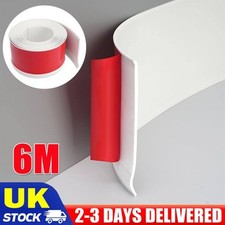 6m - White Flexible PVC Sit On Skirting Board 80mm High - Premium Grade