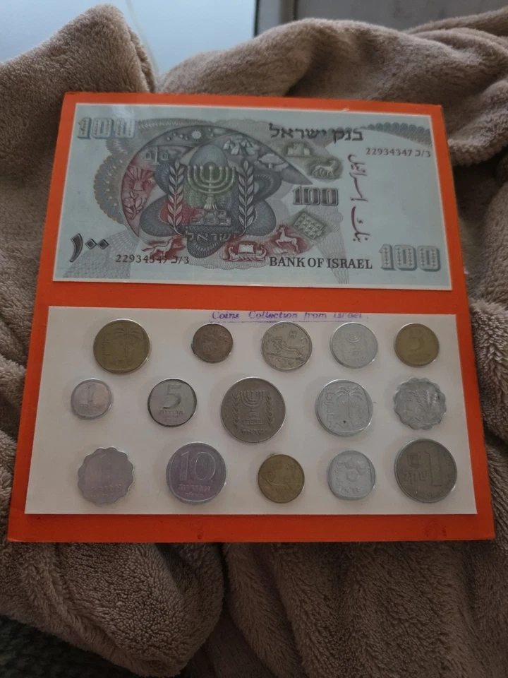 COLEÇÃO DE MOEDAS DE ISRAEL E NOTAS BANCÁRIAS - Imagem 2 de 4