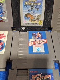 Lot of 7 NES Games Nintendo Castlevania II Bible Adventures Tecmo Bowl Spy...