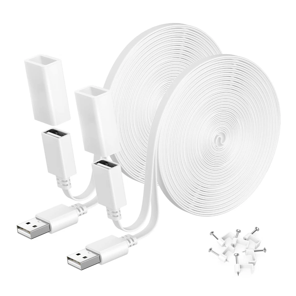 Cable de extensión de cámara de anillo de 30 pies resistente a la intemperie - Compatible con varios modelos Foto 3 de 4