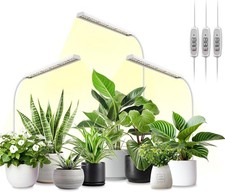 Grow Light for Indoor Plants Growing, Full Spectrum Gooseneck Plant Light for...