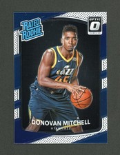 2017-18 Donruss Optic Donovan Mitchell Rated Rookie Card #188 - Cleveland Cavs. rookie card picture
