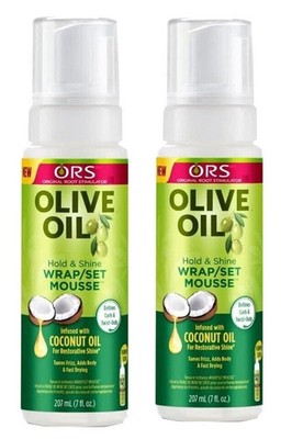 ORS Olivenöl Hold & Shine Wrap Set Mousse 207ml 2er Pack