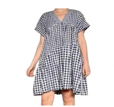 Anthropologie 11.1 Tylho Gingham Swing Dress L NWT
