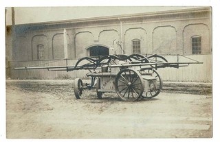 1907 vera foto cartolina Franklin Pierce antica mano pompiere Portsmouth NH