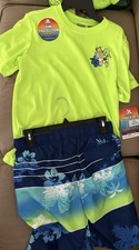 Boys Zeroxposur NWOT above the knee Rash guard swim set size L 14-16