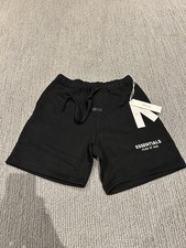 Essentials Fear of God Soccer Fleece Sweatshort Jet Black Size XS - 160AS252000F