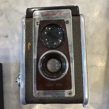 Vintage Kodak Duaflex IV Camera 620 Film Black Brown - UNTESTED