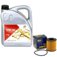 MotoröL Set 10W-40 5 Liter + ÖLfilter SH 4035 P FüR CitroëN Xsara Break