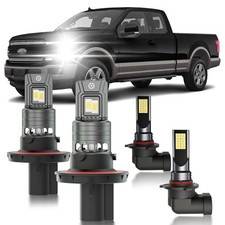 for 2004-2014 Ford F150 FOG Lights Bulbs Combo, 4pcs Super Bright White Dual