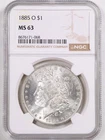 1885-O $1 Morgan Silver Dollar MS63 NGC 8676171-068