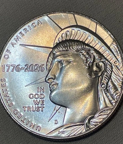 One (1) 1776-2026 D Liberty Semiquincentennial Half Dollar,  UNCIRCULATED, BU