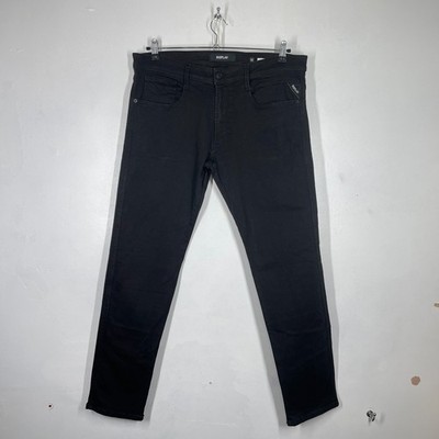 Replay Anbass Jeans Herren *W36 L32 schwarz dunkel Slim Fit Stretch Denim M914