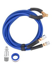 2 Way Tire Inflation Hose 1/4 Inch x 8.2FT Hybrid Air Hose, Heavy Duty Air
