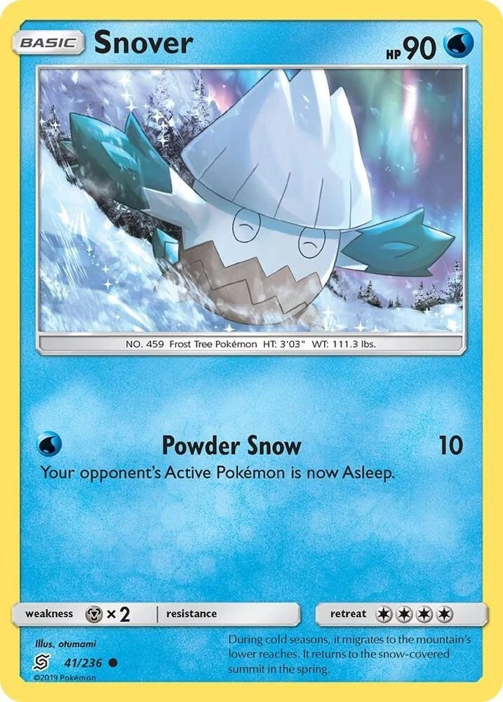 Pokemon SNOVER Unified Minds 41/236 NM/Mint PACK FRESH
