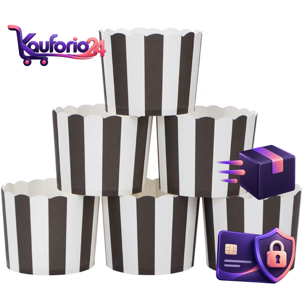 MuffinföRmchen Papier Schwarz 50 StüCk BackzubehöR FüR Muffins Cupcakes-image