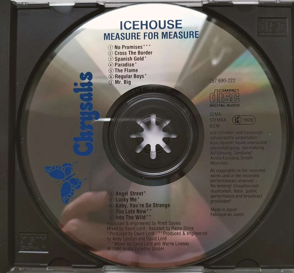 ICE HOUSE Measure For Measure CD Japan 1986 no OBI REM Kate Bush Cure Heaven 17 - Bild 2 von 4