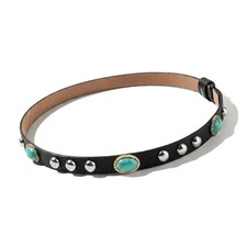 Cowboy Hat Bands for Men, Turquoise Western Hatband, Durable Leather Cowboy A...