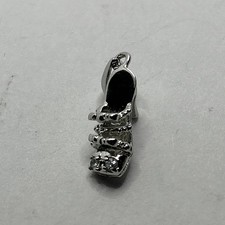 Vintage Sterling Silver 925 cz High Heel Shoe Charm