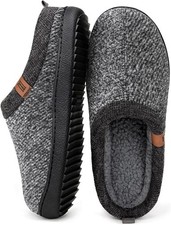 Men's Slip-on Slippers Comfy Memory Foam Non-slip Indoor House Shoes