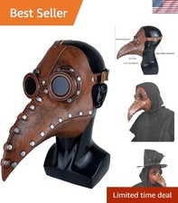 Plague Bird Mask Long Nose Beak Cosplay Steampunk Halloween Costume Props Lat...