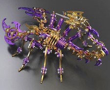 Purple Gold Cyber Scorpion Metal Model Kit 454PCS DIY 3D Mechanical Puzzle