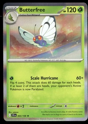 Butterfree 003/159 SV09: Journey Together LP-NM Pokemon TCG